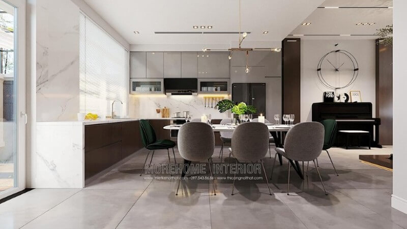Mẫu tủ bếp hiện đại cao cấp cho phòng bếp nhà biệt thự Tủ bếp đẹp